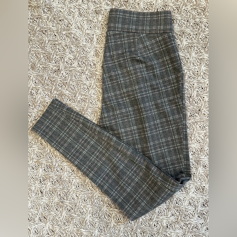 LOFT woman Charcoal Plaid Dress Pants
